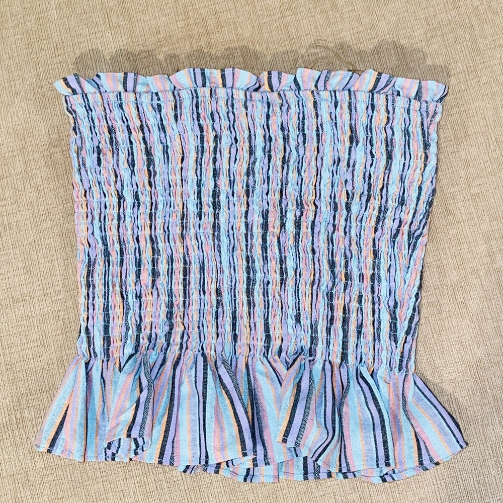 Smocked Crop Top Strapless